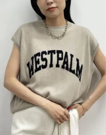 Loungedress 라운지 드레스 린넨 로고 프렌치 니트