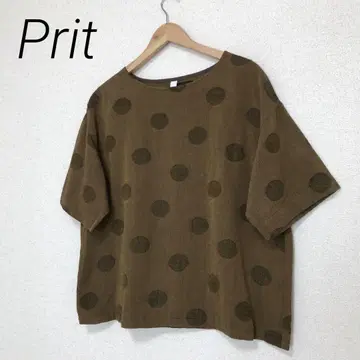 Prit 프릿 마 혼방 도트 블라우스 루즈핏