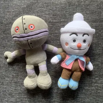 다단단, 덴돈맨 봉제 인형 2종 세트 호빵맨