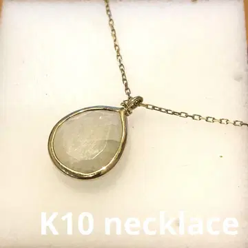 K10 물방울 모양 스톤 골드 목걸이 42cm 97H2409