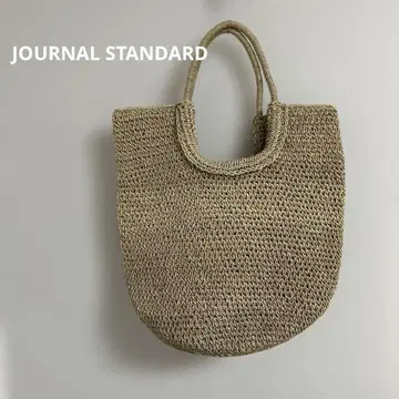 JOURNAL STANDARD 베이지 뜨개질 디자인 바스켓백