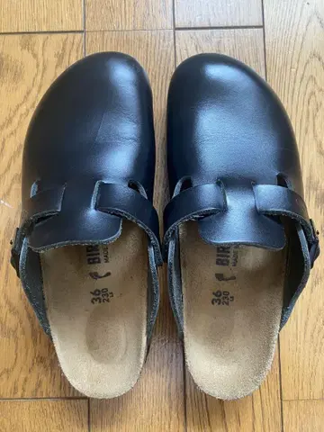 BIRKENSTOCK 보스턴 스무스 가죽 블랙 36