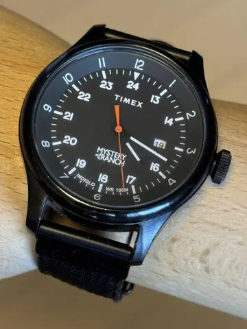 TIMEX/한정판/미스터리 런치/콜라보/시계/날짜/별주/밀리터리/레어