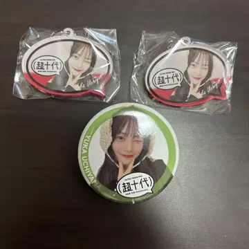 초십대 우치야마 유카 캔 배치 키링