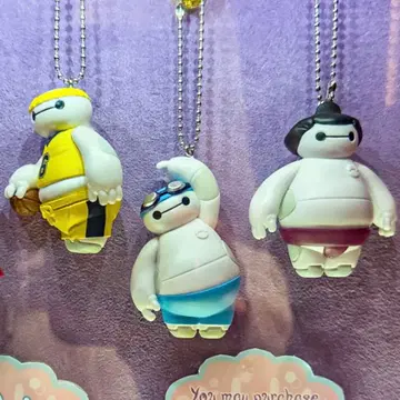 도쿄 디즈니 리조트 캡슐 토이 베이맥스 농구 수영 스모 3종 세트