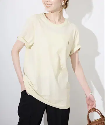 슬로브 이에나 폴로 랄프 로렌 커스텀 슬림 티셔츠 화이트