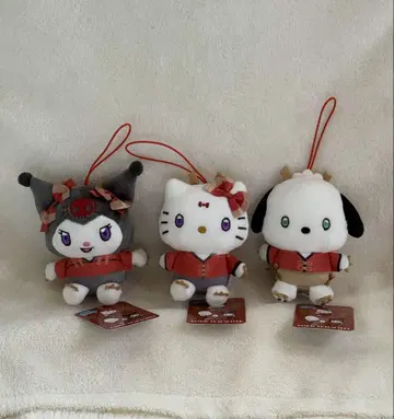 3개 세트 산리오 캐릭터즈 칸 후드 드래곤 인형 마스코트