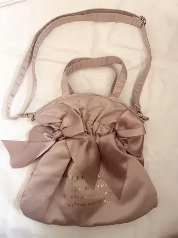Maison de FLEUR 더블 리본 2Way 토트백 핑크
