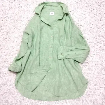 Spick and Span 린넨 빅 셔츠 블라우스 21SS 긴팔