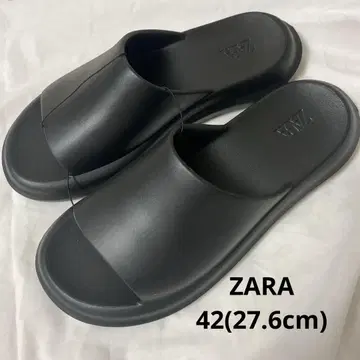 미사용 새상품 ZARA 볼륨 배스 슬리퍼 42 27.6cm
