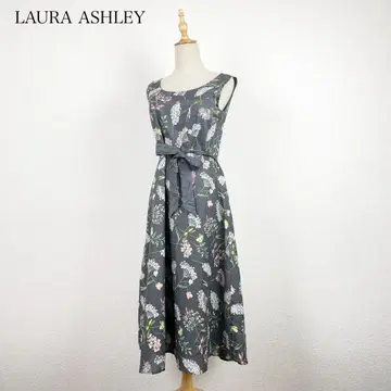 LAURA ASHLEY 슬리브리스 꽃무늬 벨트 원피스