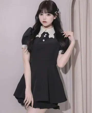 pium 피움 블랙 미니 원피스