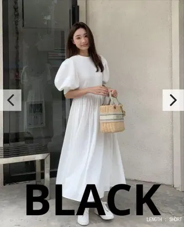 VOLUME SLEEVE DOCKING SHEER DRESS 숏 기장