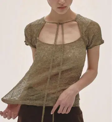 택 포함 미사용 새상품 TODAYFUL 2way Sheer Knittop
