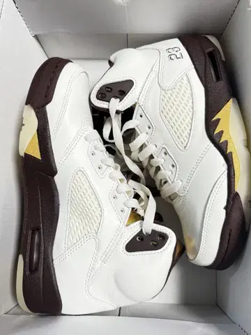 Air Jordan 5 화이트/브라운/골드