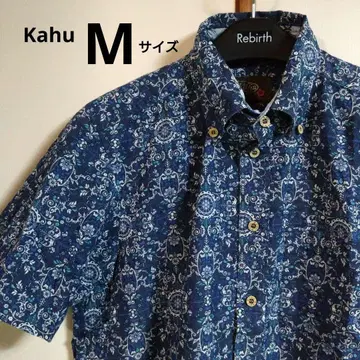 men's Kahu 카리유시 의류 M 사이즈 알로하 셔츠 오키나와