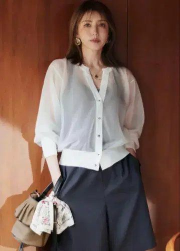 Arpege story 아르페쥬 스토리 시어 가디건 블루종