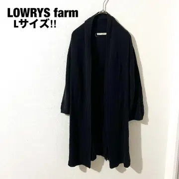 로리즈팜 롱 가디건 빅 사이즈 L 블랙 코튼 울