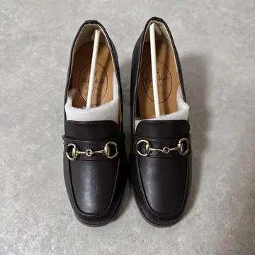flicka 다크 브라운 가죽 로퍼