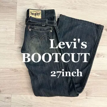 Levis 27 로우라이즈 부츠 컷 데님 벨 하의 Y2K 히피