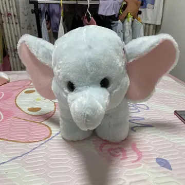 스카이블루 코끼리 봉제 인형