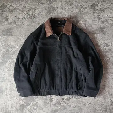 구제 의류 00s DOCKERS 울 멜톤 카라 절개 블루종