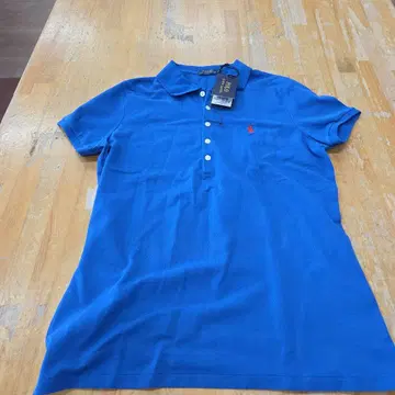 택 포함 새상품 RALPH LAUREN 파랑 피케 셔츠 반팔 여성용