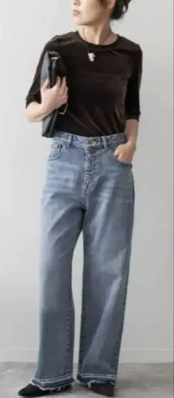스픽 앤 스팬 5 1/2 LOOSE-STRAIGHT DENIM 40