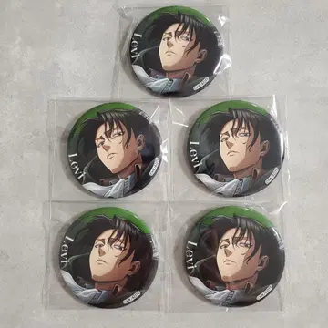 진격의 거인 WIT STUDIO 리바이 캔뱃지 5개