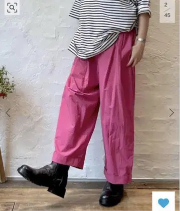 journal standard luxe 턱 팬츠 M 사이즈 핑크