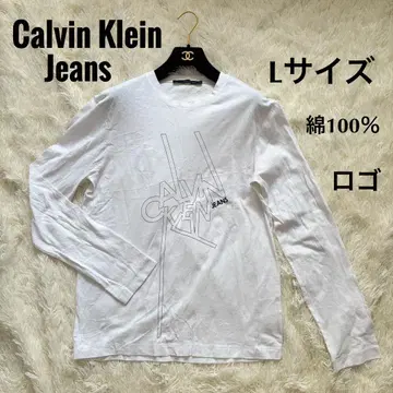 Calvin klein 캘빈클라인 긴팔 롱T 화이트 화이트 로고 L