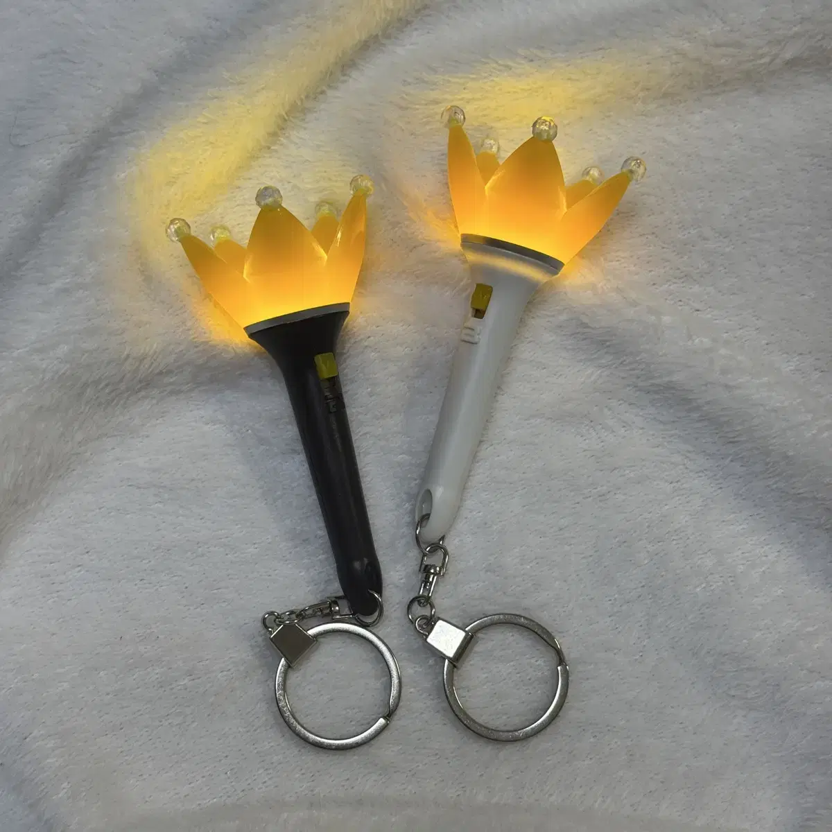BIGBANG LIGHT STICK BLACK キーリング BIGBANG G-DRAGON Light Stick Keyring Glow LED Crown Hand