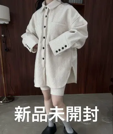 lawgy/라우지 루프 트위드 믹스 버튼 셔츠 아우터