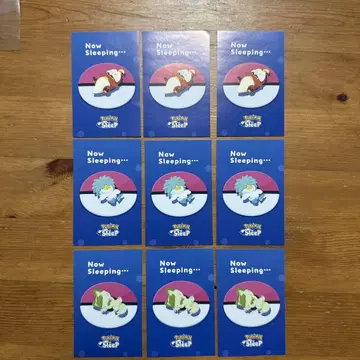 포켓몬스터 센터 슬립 뒤집어서 자는 스티커 3종 9장