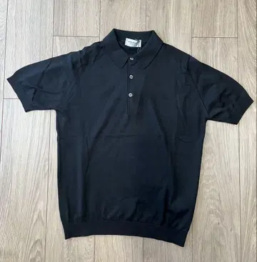 JOHN SMEDLEY 존스메들리 블랙 코튼 피케 셔츠