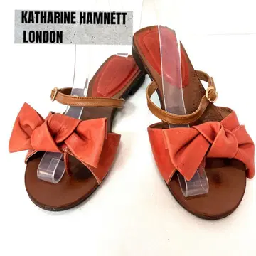 KATHARINE HAMNETTE 캐서린 햄넷 빨간색 플립플랍 M