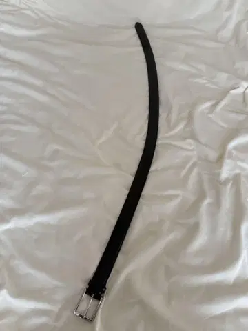 DIBASE 블랙 가죽 벨트 90cm