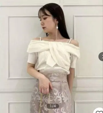 리본 디테일 컷 탑 snidel anuans herlipto