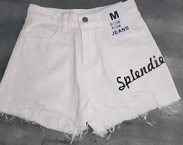 화이트 컷오프 숏팬츠 M 사이즈 temu 데님 청바지