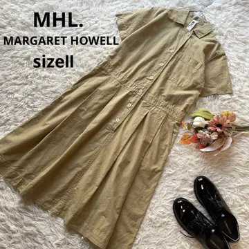 MHL. 마가렛 호웰 새상품급 코튼 린넨 셔츠 원피스 플리츠 II