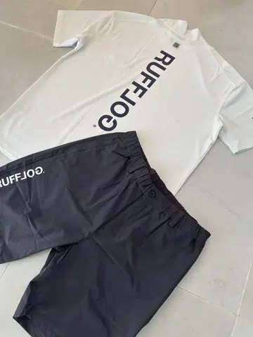 RUFFLOG 셋업 모크 셔츠 하프 팬츠