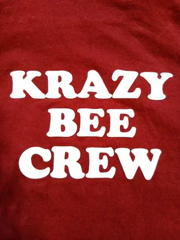 KRAZY BEE CREW 크림슨 티셔츠 XLARGE