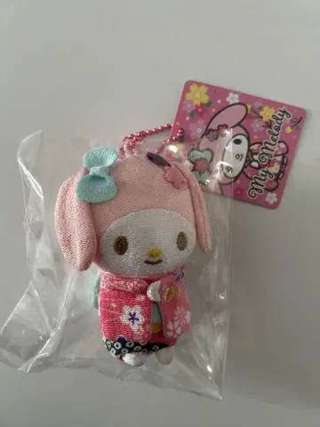 마이멜로디 마이멜로 기모노 신사 키링 봉제 인형 마스코트