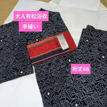 참고 이미지 있음 손바느질 아리마츠 짜기 새상품 하카타 반폭 오비 세트