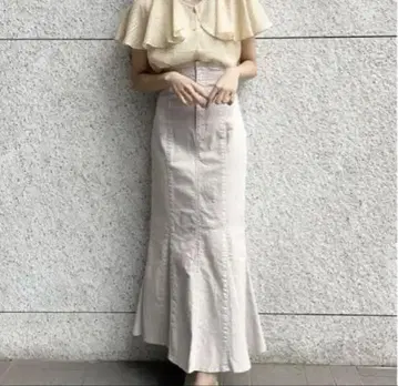 LILIAN CARAT 컬러 데님 머메이드 스커트 S