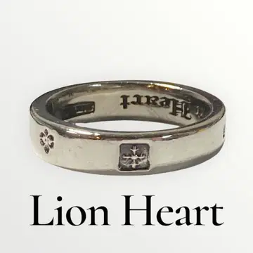 Lion Heart 실버 반지 크로스 라이온 크라운 모티브