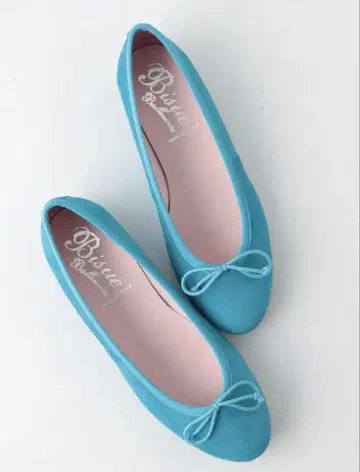 새상품 Bisue Ballerinas 발레 슈즈 터콰이즈