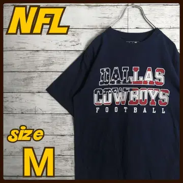 NFL 미식축구 댈러스 카우보이스 성조기 로고 반팔 티셔츠 네이비