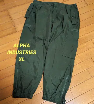 새상품급 ALPHA INDUSTRIES 테이퍼드 와이드 카고 팬츠 XL