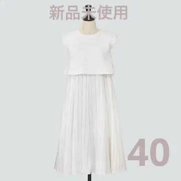 폭시 화이트 스트라이프 원피스 40 DRESS "AMALFL"